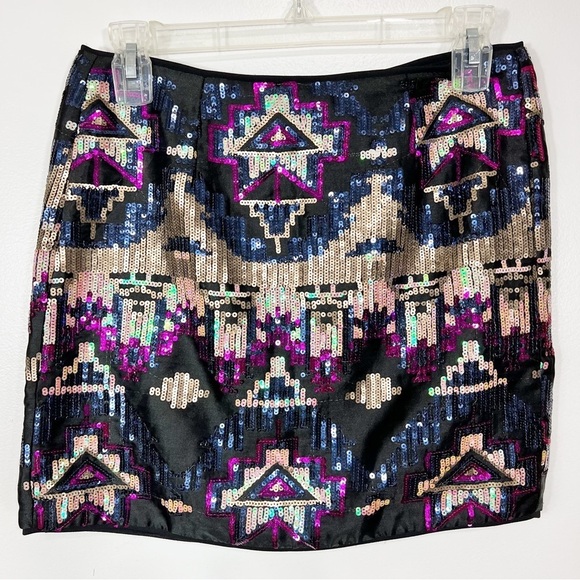 Forever 21 Sequin Colorful Mini Skirt Small - Picture 1 of 13